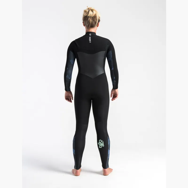 C-Skin Womens Solace 4/3 Chest Zip Wetsuit Black/Unity-2